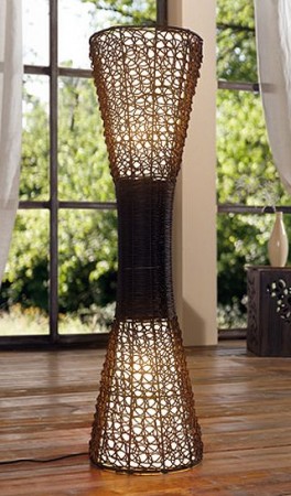 Biedermeier Lampe Stehlampe antik Säule bauchige Form Komplettansicht